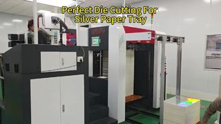 Corte e vinco perfeito para bandeja de papel prateado
