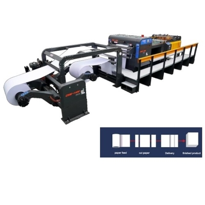 comprar Máquina de corte de papel usada com servo motorizado, com diâmetro máximo de bobina de 1800 mm online manufacture