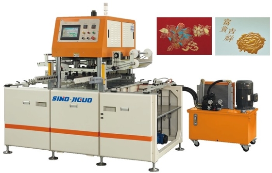 Máquina hidráulica automática de estampagem em folha quente Max. Distância de estampagem 700 × 520 mm